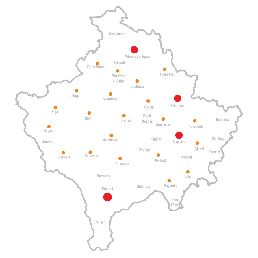 Harta e pranisë NUKA në Kosovë