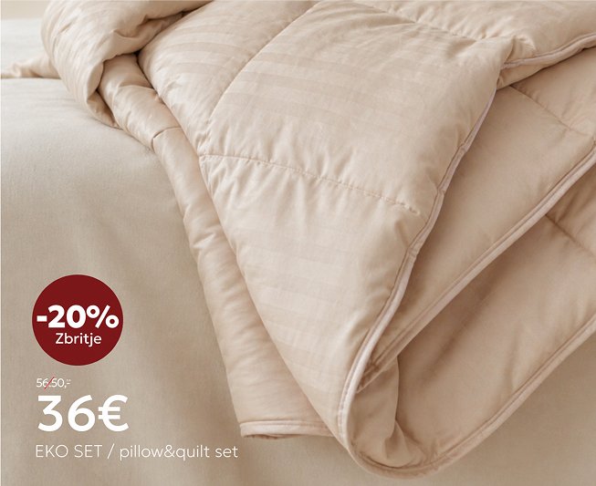 Eko pillow and quilt set promotion